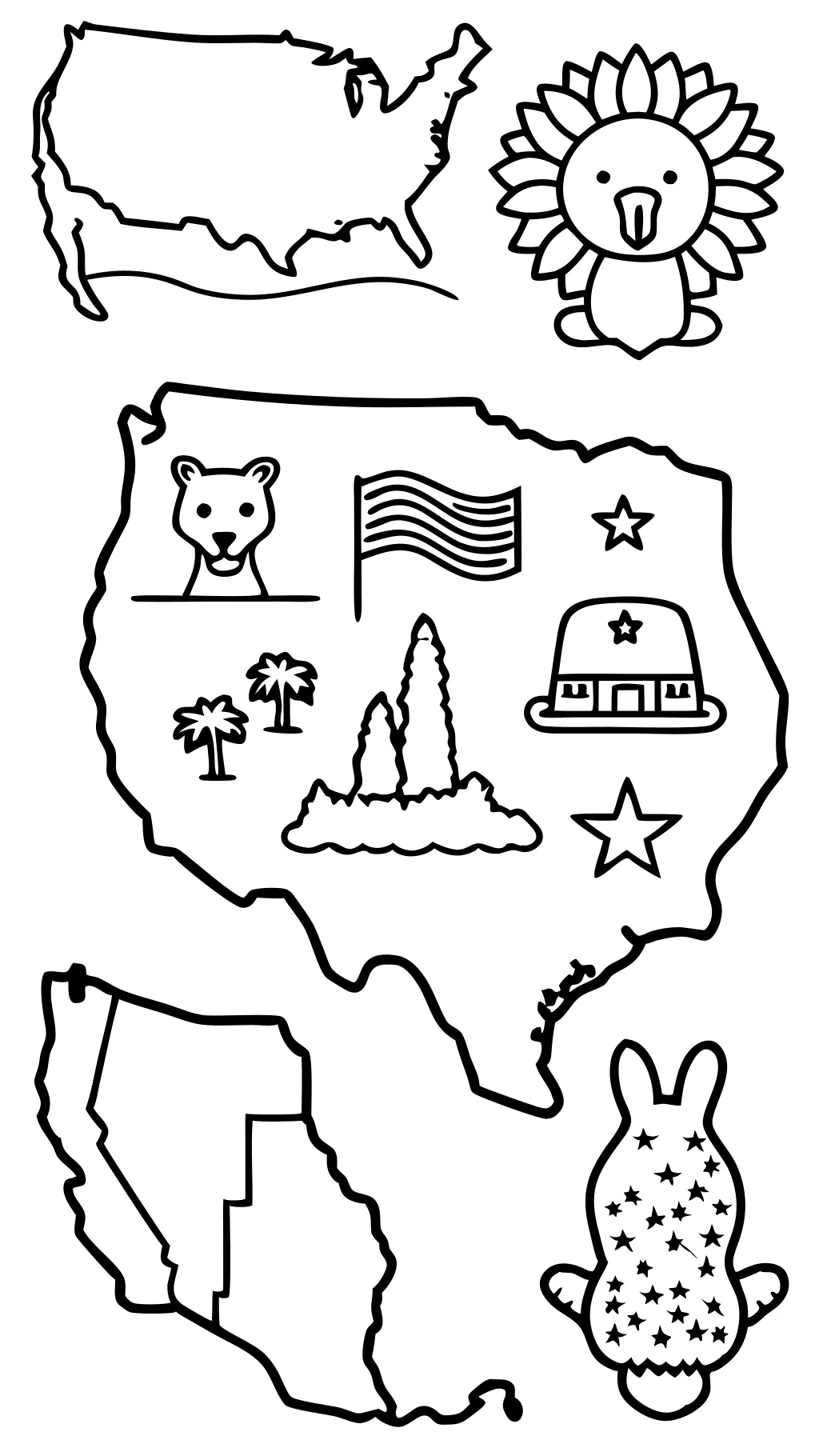 us states coloring page